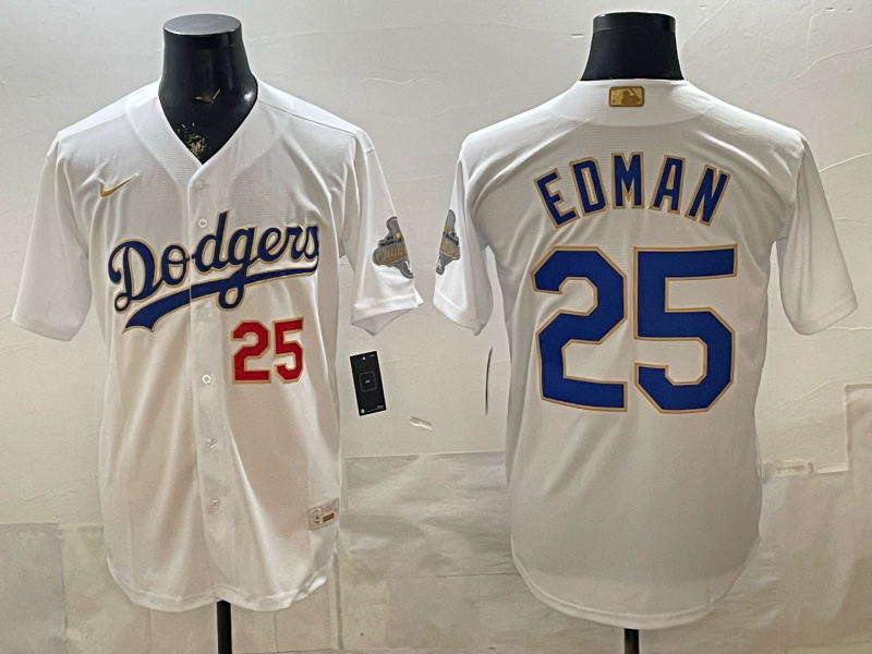 Men 2026 Los Angeles Dodgers #25 Edman white Game Nike MLB Jersey 0504003->los angeles dodgers->MLB Jersey